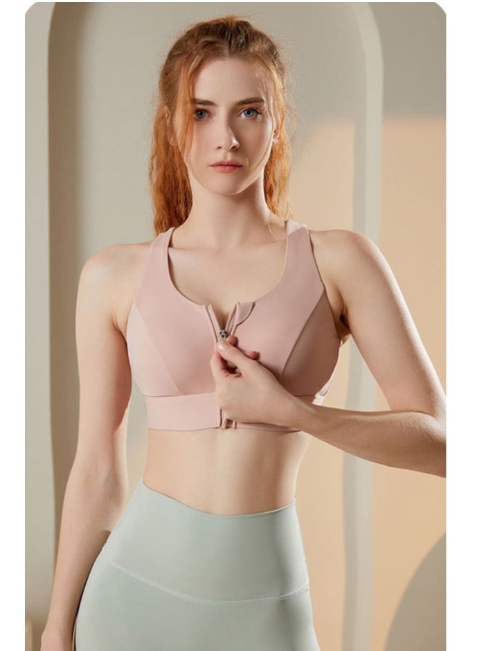 NIBEMINENT Sports Bra with Front Zipper Adjustment, Fitness Vest for Women Suitable for Running, Yoga, Pilates, Fitness, Outdoor Sports, etc - Image 3