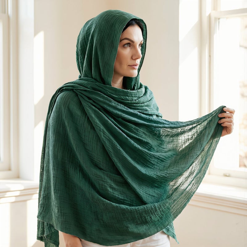 وشاح بغطاء رأس متعدد الأساليب متعدد الوظائف غطاء رأس وشال وشاح بطانية، وشاح يومي متعدد الأغراض - Image 5