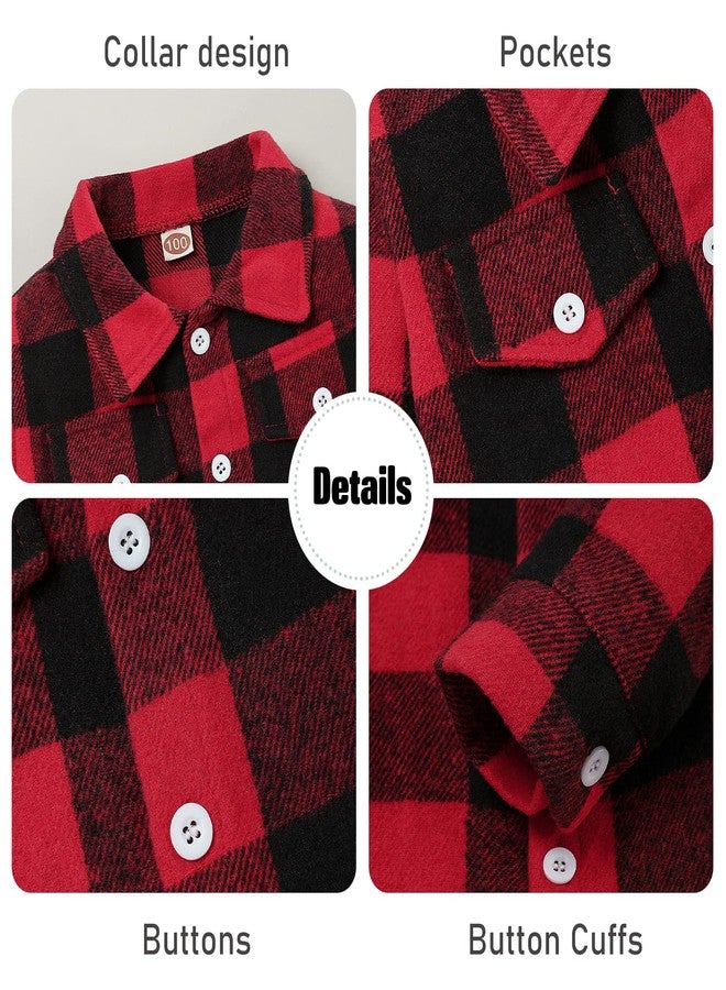 bilison 3Pcs Toddler Baby Boy Outfits Plaid Flannel Shirt+T Shirts+Pants For 12M-5T Boys Clothtes - Image 4