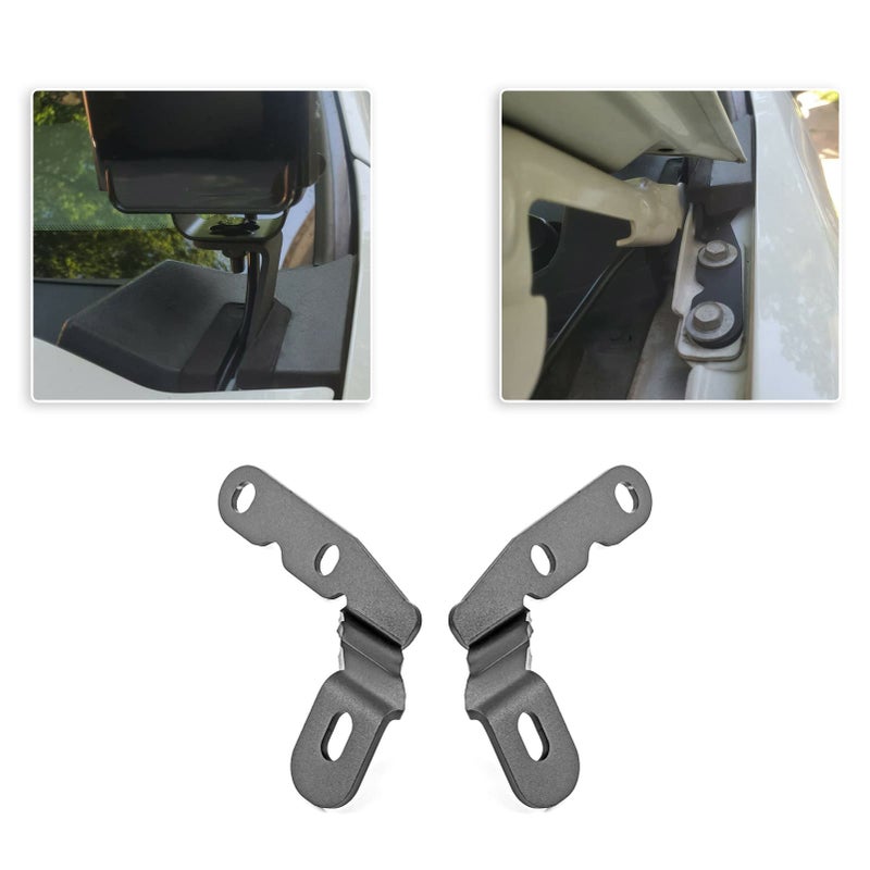 WSays LED Ditch Pod Light Low profile Hood Hinge Mount Brackets Compatible with Chevrolet Avalanche Silverado Tahoe Fit GMC Sierra Yukon 20072014