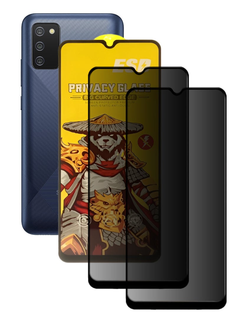 ESD 2 Pieces Tempered Dustproof Privacy Glass Screen Protector Compatible For Samsung Galaxy A02s - Image 1
