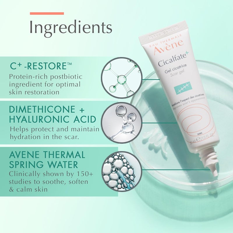 Avne Cicalfate Scar Gel Silicone Massage Gel for Scars Superficial Scars Dermatological Scars 1 Fl Oz - Image 5