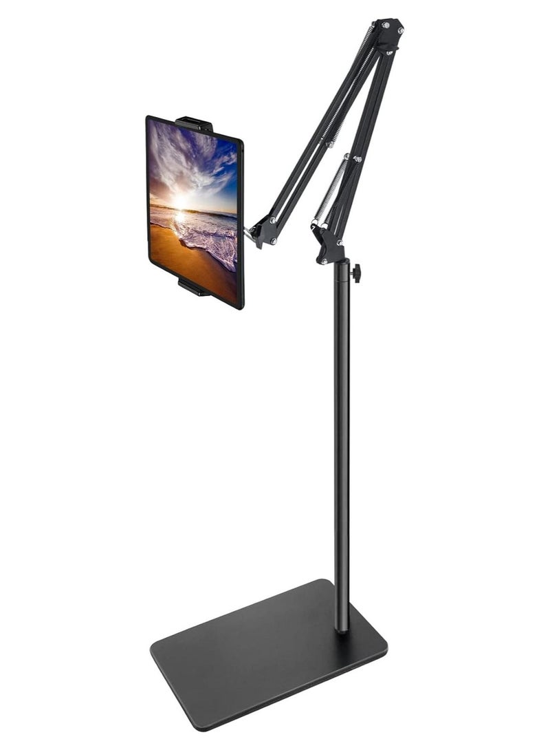 NNEWVANTE Tablet Floor Stand, 360° Flexible Rotation Tablet Stand with Heavy Duty Base, Adjustable Tablet Mount, iPad Stand for Bed, Holder for/Switch/Phone or Other 3.5"-11" Electronic Devices - Image 1