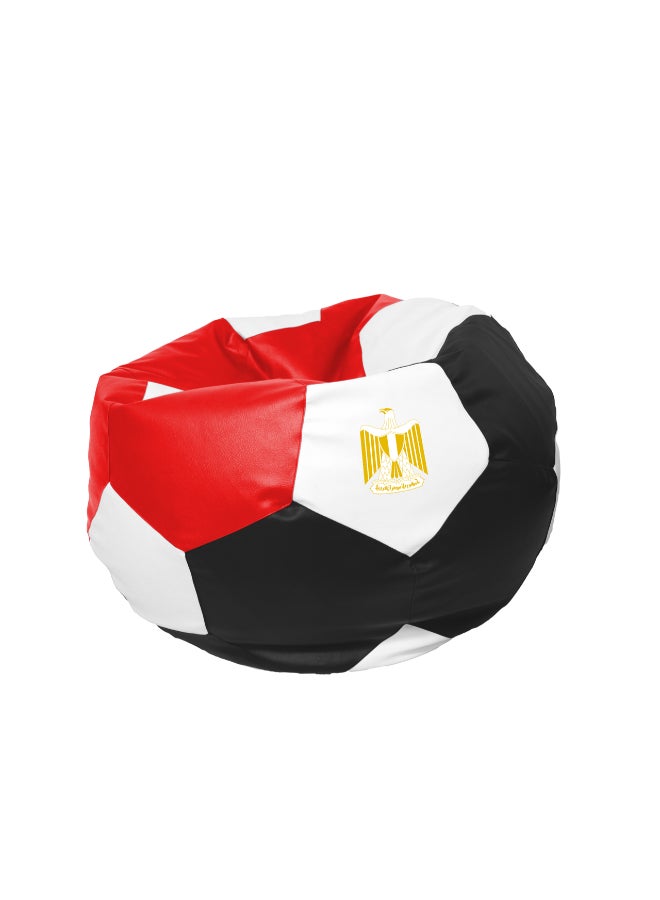 Fatbag Egypt Football Style Bean Bag | Egypt Flag Print | Faux Leather | Filled Bean Bag for Kids & Adults - Image 2