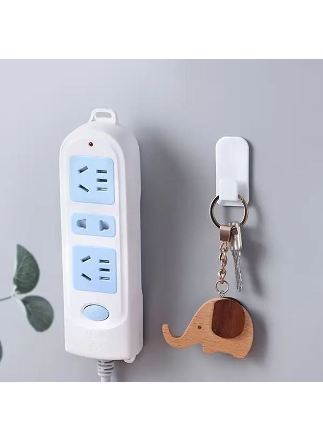 White 5 Pairs Heavy Duty Self Adhesive Hooks No Drill Wall Mounted For Home Organization - Image 5