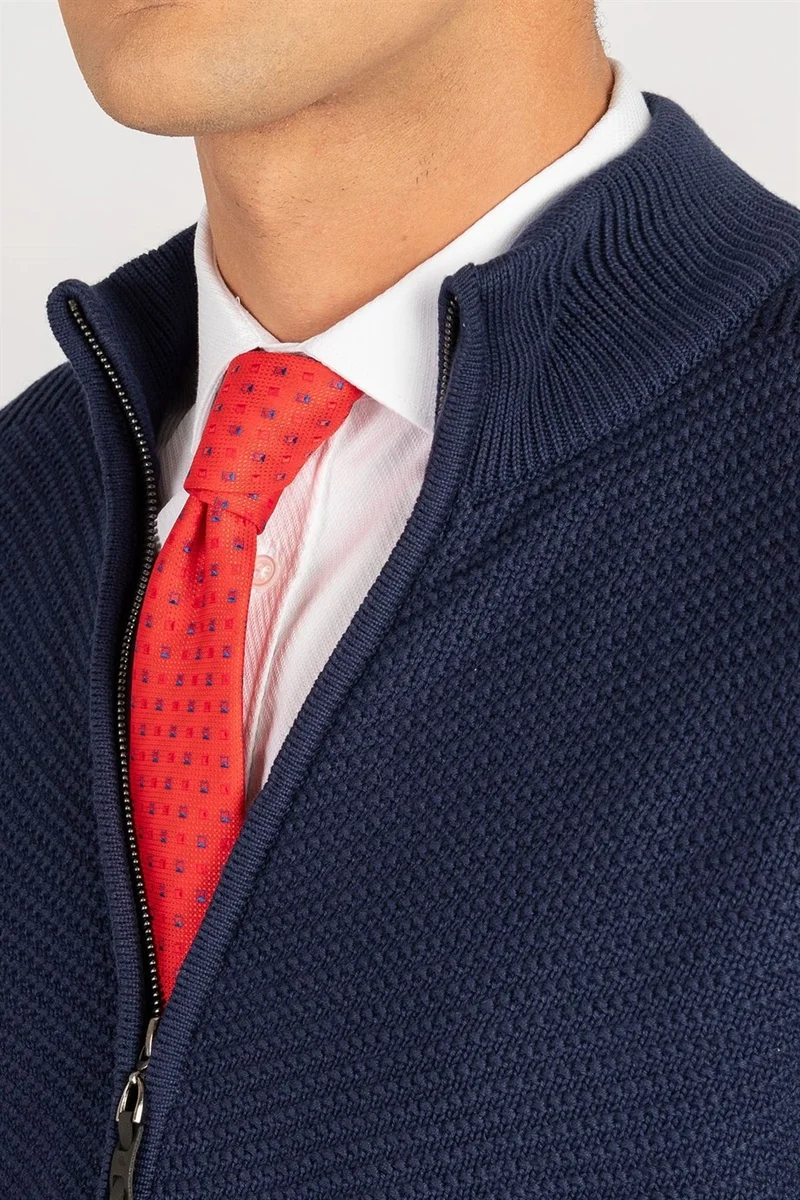 تودورس Slim Fit Narrow Cut, Self-Patterned Men's Cardigan
