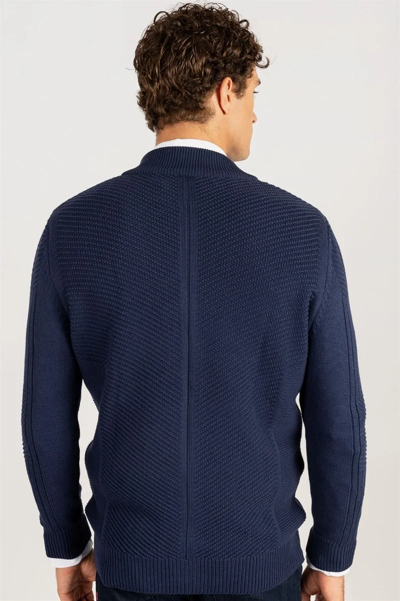 تودورس Slim Fit Narrow Cut, Self-Patterned Men's Cardigan