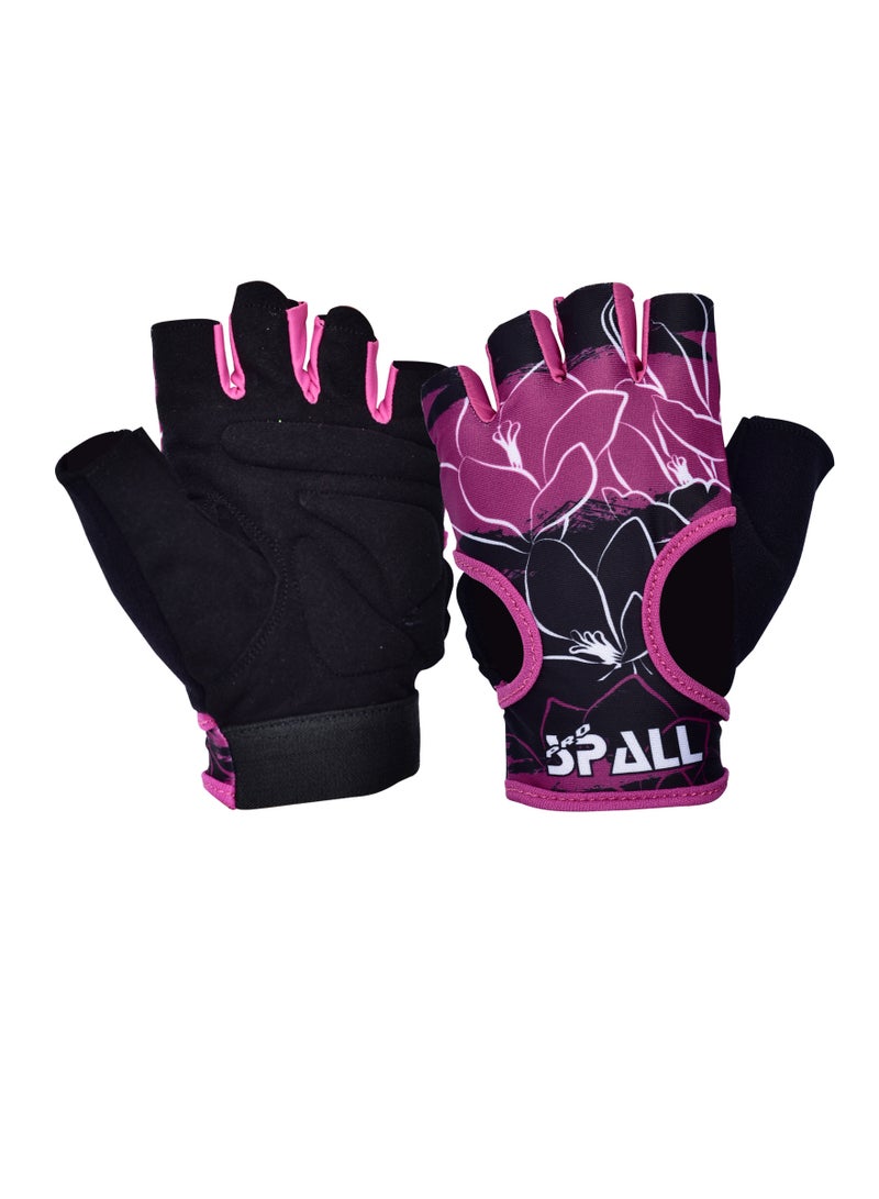 Spall Half Finger Ladies Gym Wight Lifting Gloves Full Protection Workout Gloves For Gym Bike Training Fitness Dumbbell Pull Ups Cycling Exercise Breathable Super Lightweight - Image 1