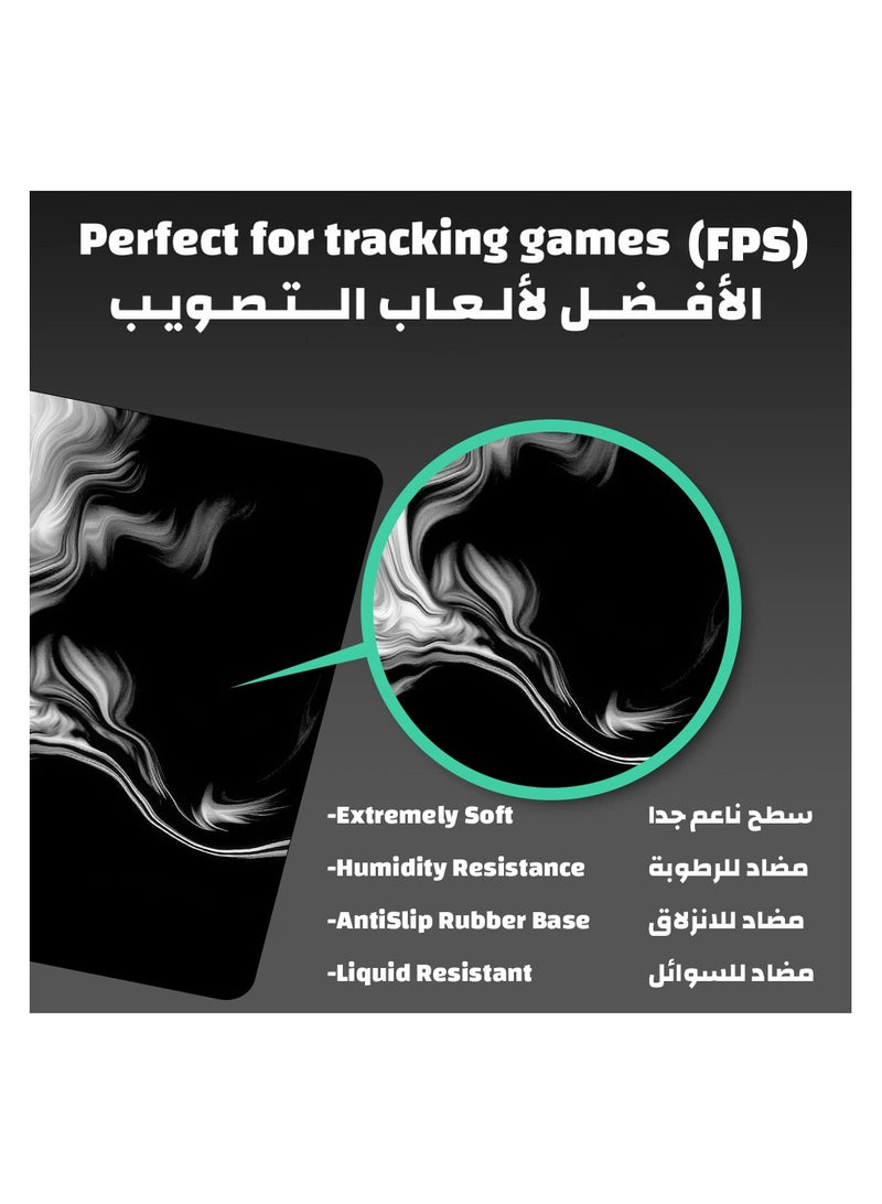 YASA GAME Extended Large Gaming Mouse Pad 120 X 60 cm XXL Full Desk Art style & Mousepad Non-Slip Rubber Base Big Keyboard Mat with Stitched Edges water resist for Gaming from Yasa ( Mono )  - Image 3