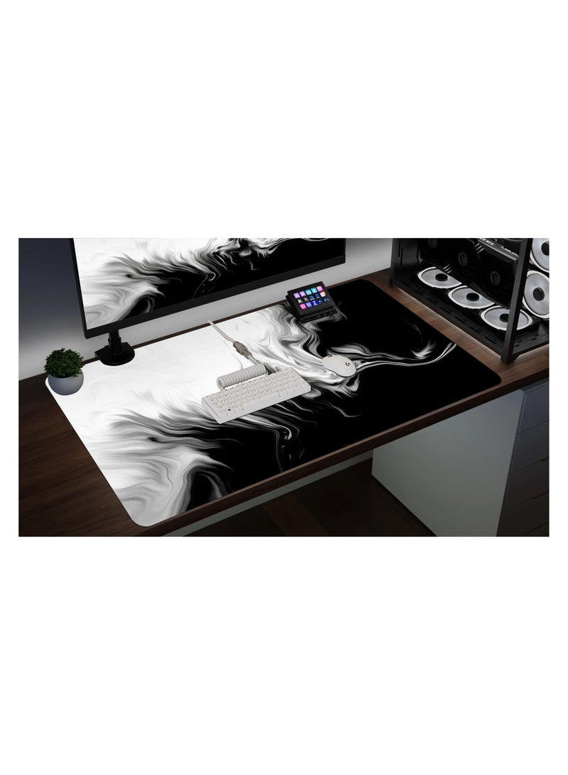 YASA GAME Extended Large Gaming Mouse Pad 120 X 60 cm XXL Full Desk Art style & Mousepad Non-Slip Rubber Base Big Keyboard Mat with Stitched Edges water resist for Gaming from Yasa ( Mono )  - Image 5