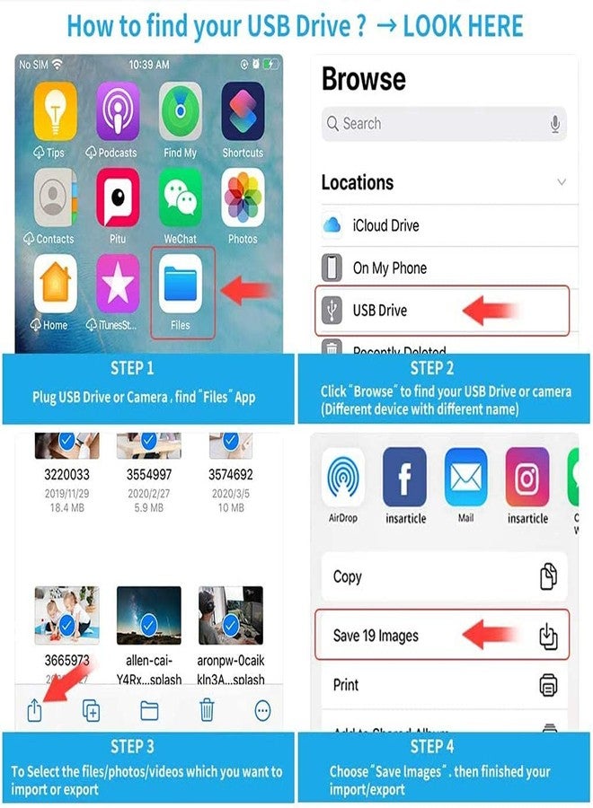 esbeecables USB C to USB Camera Adapter for iPhone15, Female USB 3.0 OTG Cable Compatible with iPhone 15 Series, iPad Pro, Camera, USB Flash Drive, Card Reader, Mouse - Image 5
