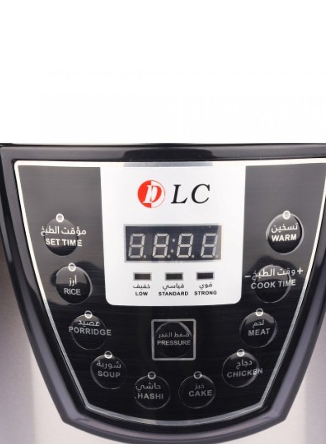 دي إل سي  قدر ضغط كهربائي 12 L 1500 W DLC-3022 أسود/ فضي - Image 5