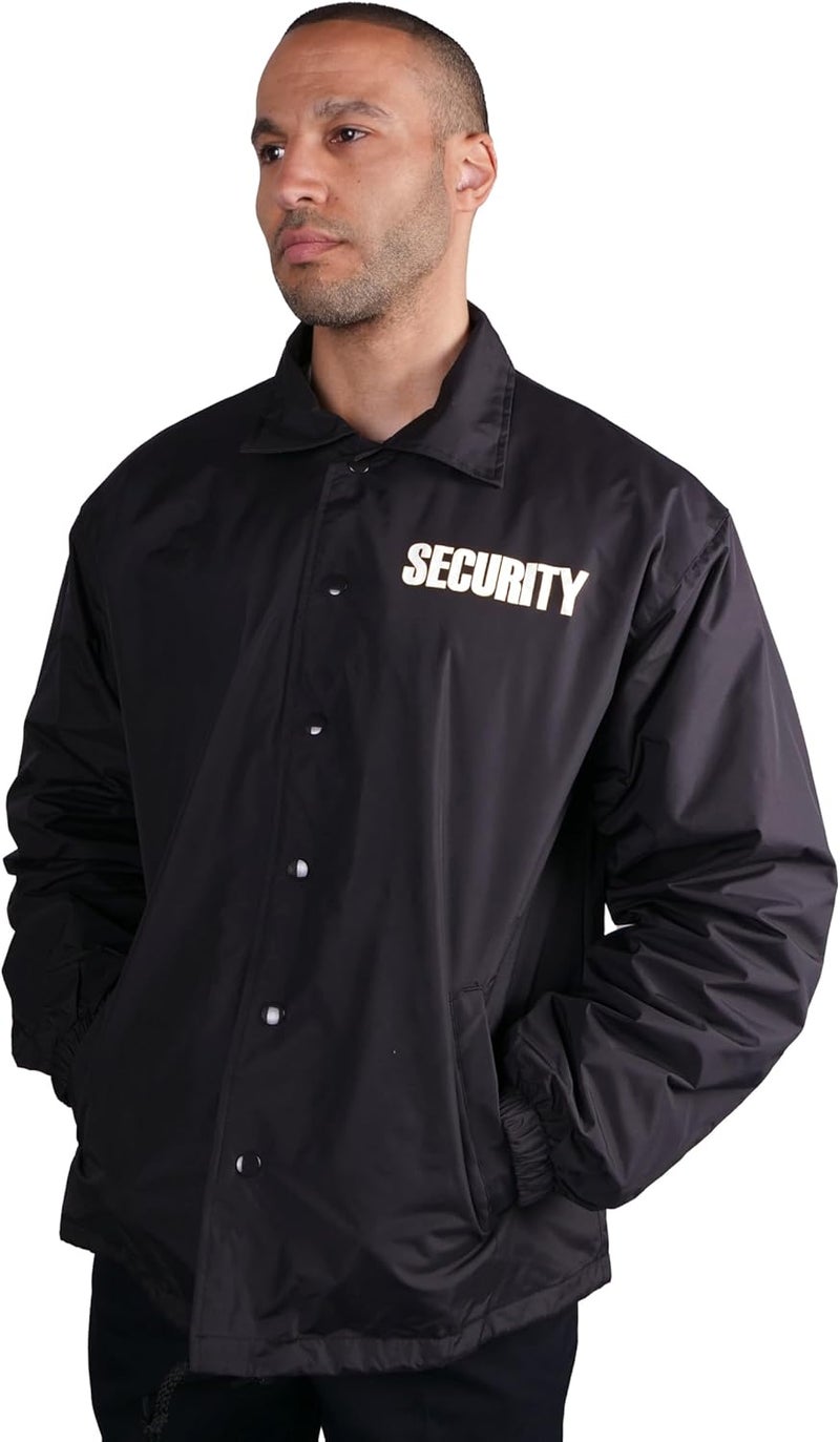 First Class 100% Nylon Windbreaker with Security I.D. - Black - Image 3