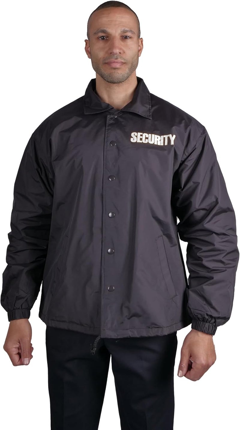First Class 100% Nylon Windbreaker with Security I.D. - Black - Image 1