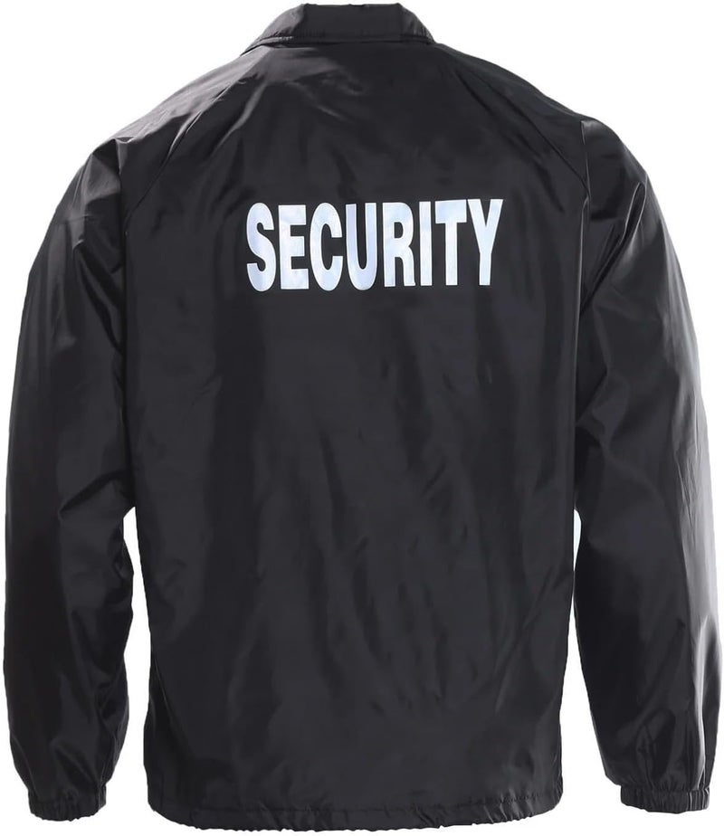 First Class 100% Nylon Windbreaker with Security I.D. - Black - Image 5