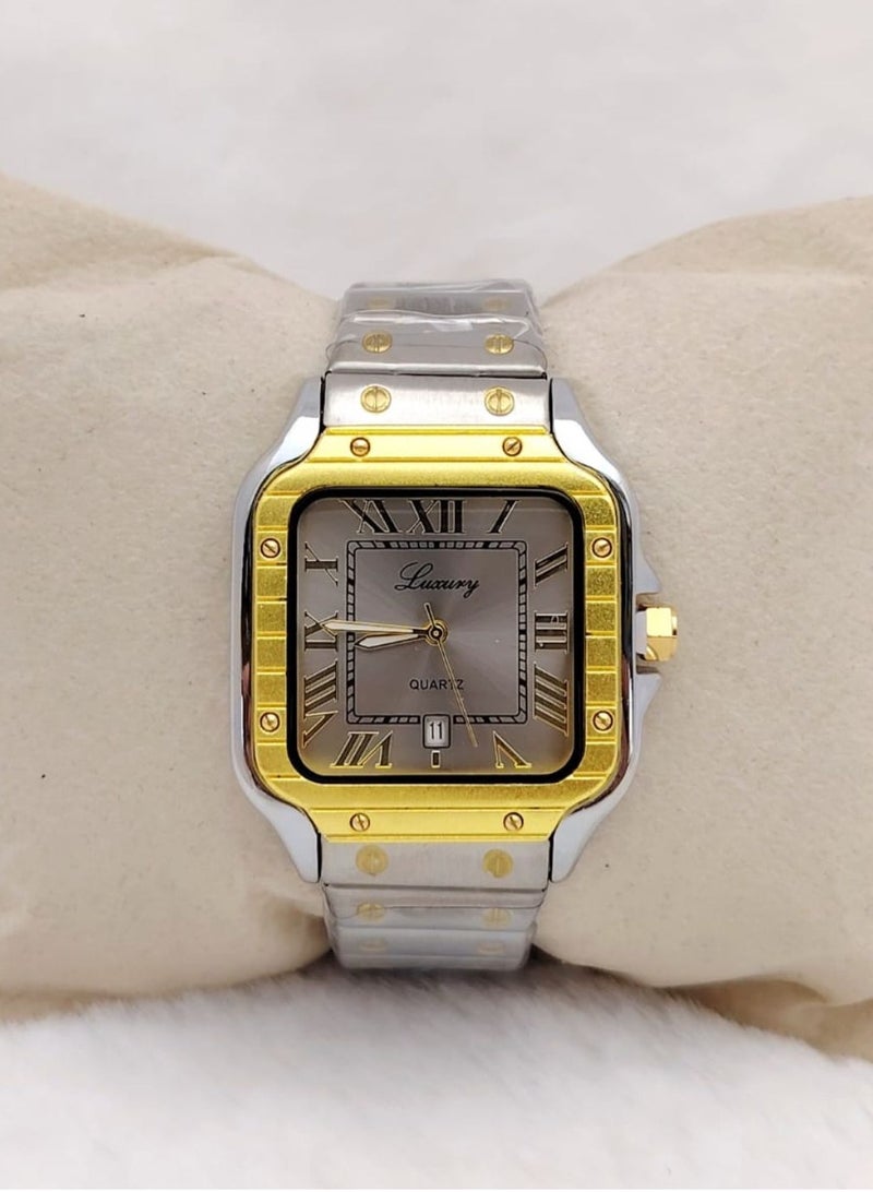 Luxure Men's stainless steel watch, waterproof, modern, and of high quality