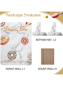 Generic Wooden Display Stand DIY Props Donut Christmas Board Support White 