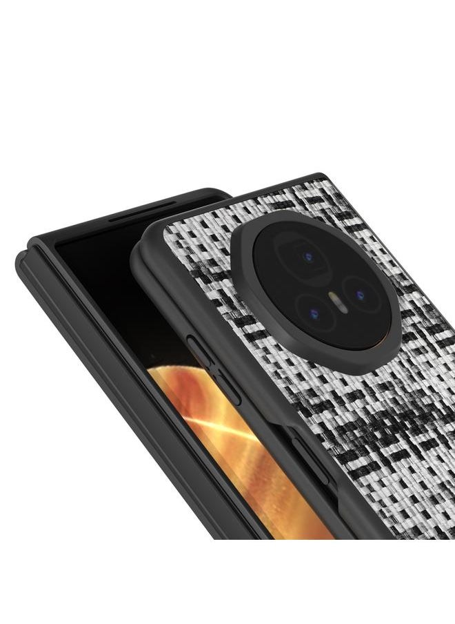 Zaboon - Case For Honor Magic V3 Black Frame Color Lattice Texture PU Phone Case - Image 1