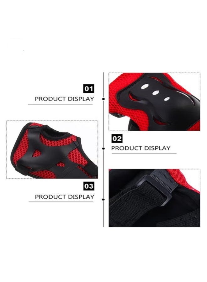 Kids Helmet Knee Elbow Pads Wrist Guard Sport Protective Gear Adjustable Scooter Skateboard Roller Bike Skate Cycling Safety Set for Child 5-12 Years - Image 3
