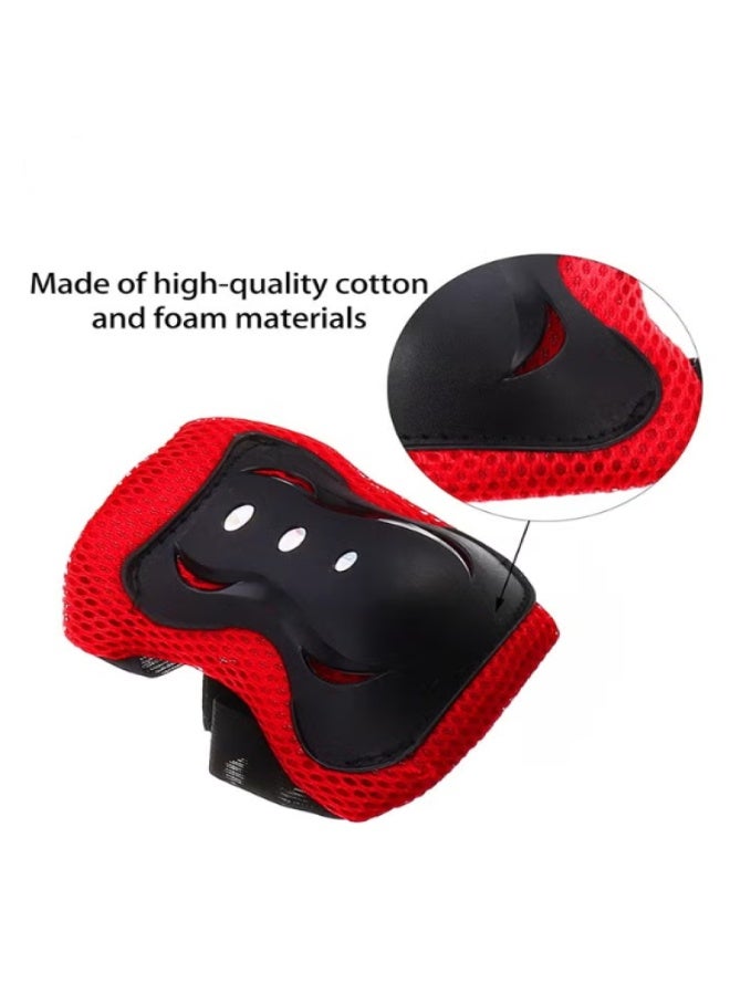Kids Helmet Knee Elbow Pads Wrist Guard Sport Protective Gear Adjustable Scooter Skateboard Roller Bike Skate Cycling Safety Set for Child 5-12 Years - Image 2