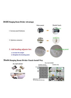 XiuWoo 24 Pcs Hanging Room Divider, PVC Panels Screen, Room Divider, Home Decora Board for Decorating Living Room, Dining Room, Sitting Room, Office, Restaurant Decoration  - Image 3