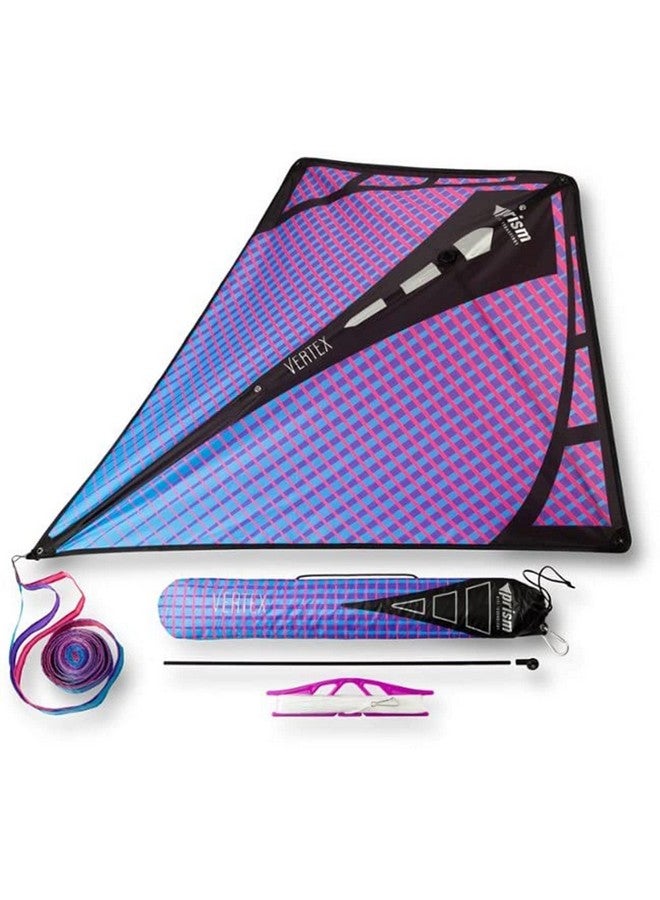 Prism Kite Technology طائرة ورقية ماسية عالية الطيران من فيرتكس مع ذيل ثلاثي البث بطول 10 أقدام، فوق بنفسجي - Image 1