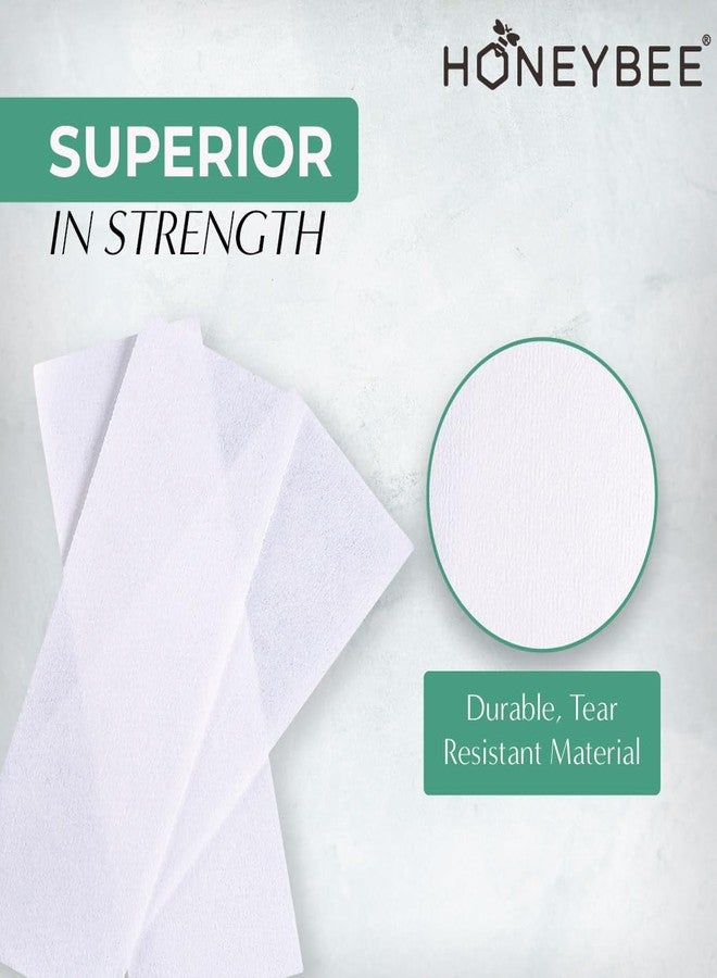 HoneyBee Women's Non-Woven Unisex Plain Waxing Strips Hair Removal for Wax of Legs, Arms, Underarms, Full Body | For All Skin Types | Hair-Free Smooth Skin, Gentle Hair Removal wax Strip - Pack of 200 - Image 3