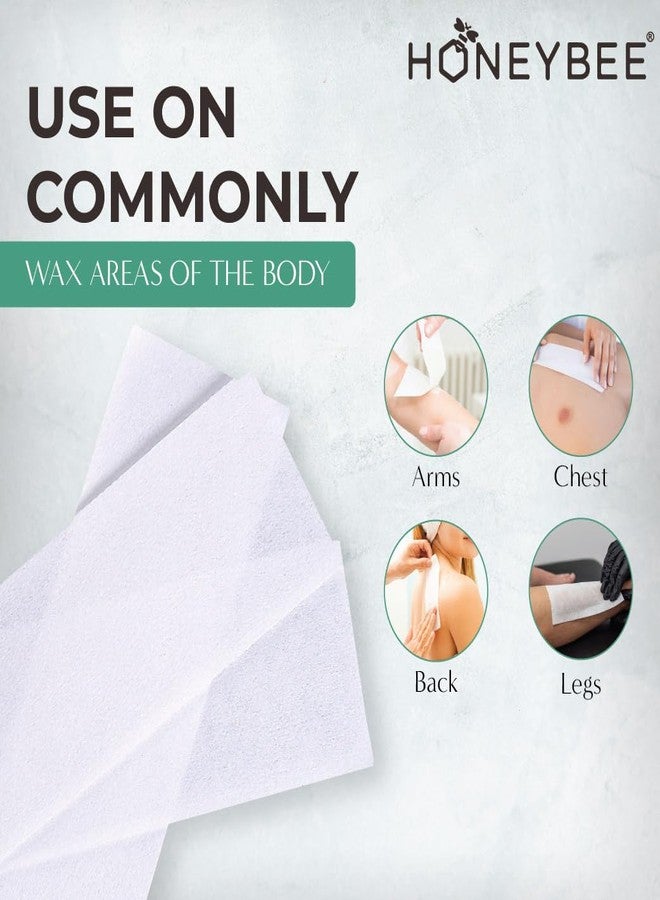 HoneyBee Women's Non-Woven Unisex Plain Waxing Strips Hair Removal for Wax of Legs, Arms, Underarms, Full Body | For All Skin Types | Hair-Free Smooth Skin, Gentle Hair Removal wax Strip - Pack of 200 - Image 4