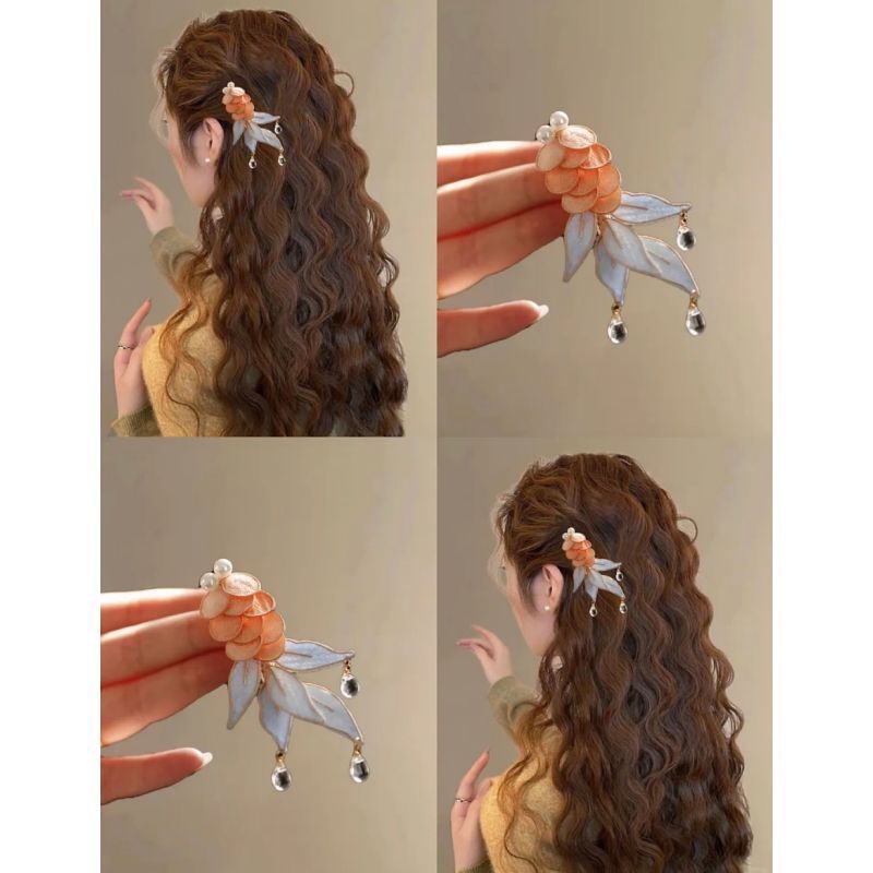 Handmade Koi Fish Hair Clip Chinese Style - Image 3