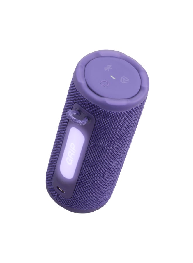 JBL Grip Compact Bluetooth Speaker, JBL Pro Sound with AI Sound Boost, IP68 Waterproof and Dustproof, Ambient Light, Up to 14 Hours Playback, Auracast Multi-Speaker, JBL Portable App, Purple purple - Image 5