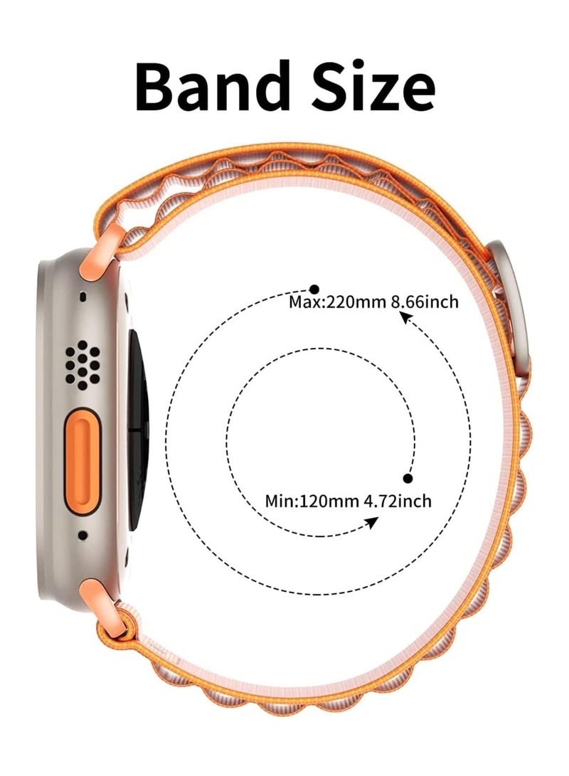 Watch Band Ultra Strap 42mm 44mm 45mm 49mm Alpine Loop Nylon Replacement Bands with Adjustable Sport Titanium G-hook Braided Straps for iWatch Ultra Series 8 7 SE 6 5 4 3 2 1 - Image 3