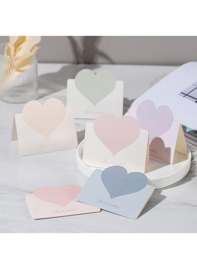 بيوينتي 30 قطعة من بطاقات المعايدة القابلة للطي على شكل قلب الحب، بطاقات فارغة على شكل قلب رومانسي بألوان متنوعة، بطاقة ملاحظة، بطاقة زفاف، بطاقة زهرة، بطاقة عيد ميلاد لجميع أنواع بطاقات المعايدة، 9.8 × 6.8 سم - Image 3