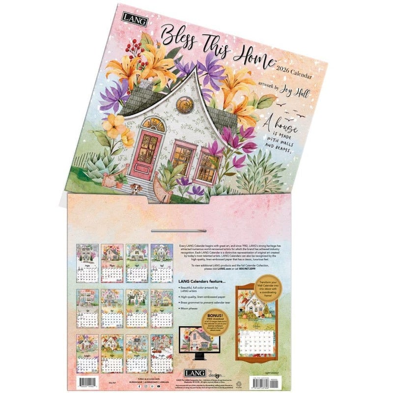 Lang, Bless This Home 2026 Wall Calendar, 13.4'' X 12'', 12-Month Calendar with Stapled Binding - Image 4