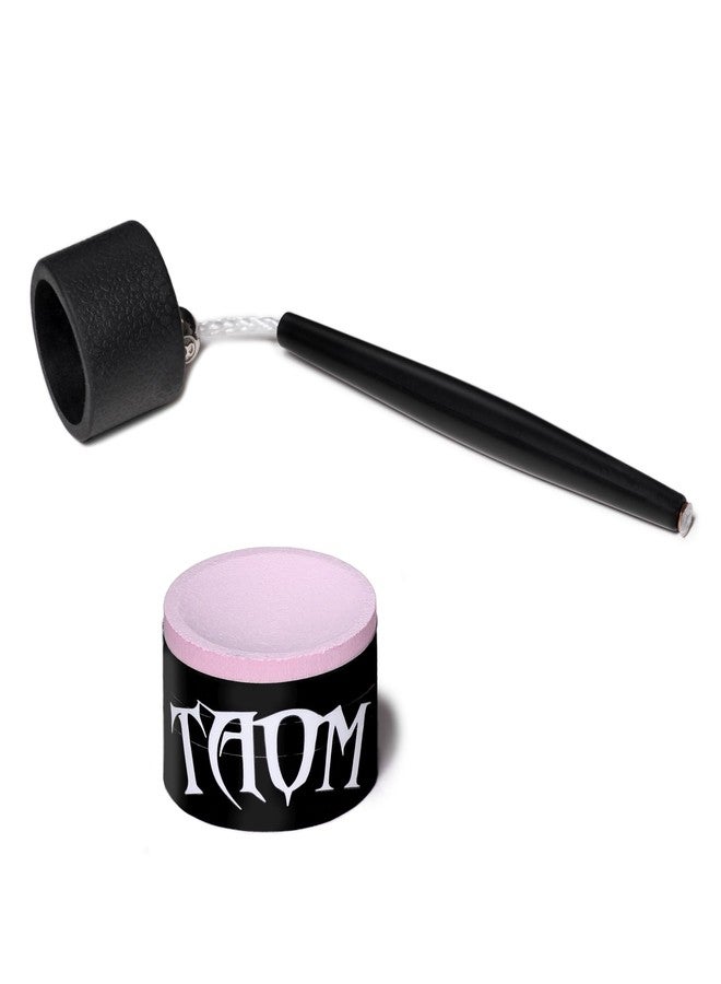 TAOM Pyro Billiard Pool Cue Premium Chalk - Pink - with Chalk Holder - Image 1