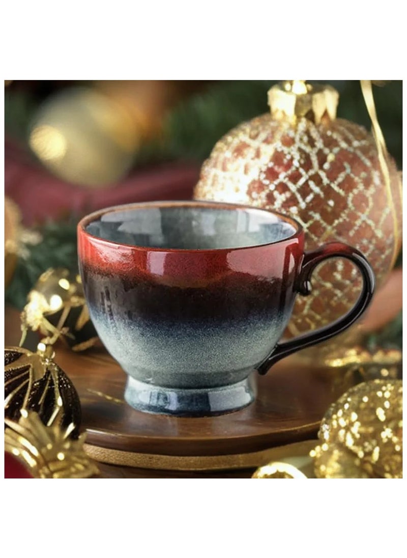Qahwa Elegant coffee cup with saucer made of ceramic  - Image 3