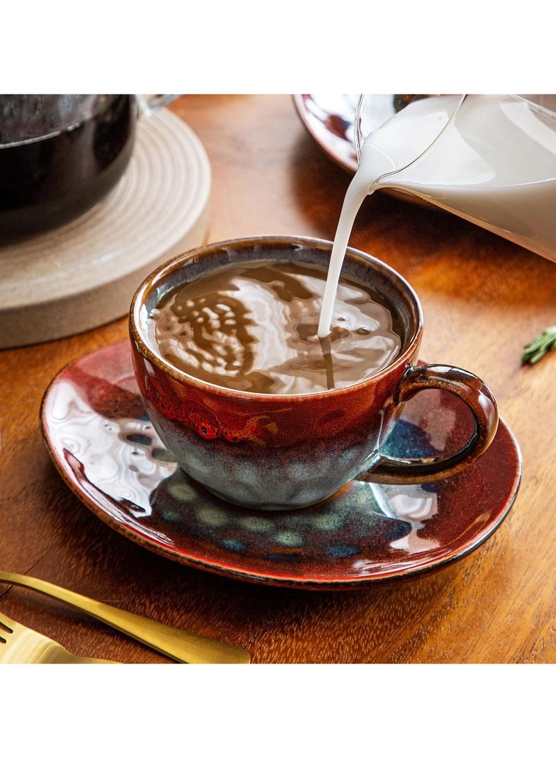 Qahwa Elegant coffee cup with saucer made of ceramic - Image 2