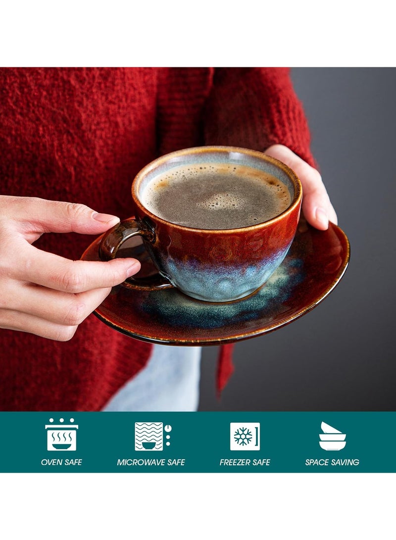 Qahwa Elegant coffee cup with saucer made of ceramic - Image 1