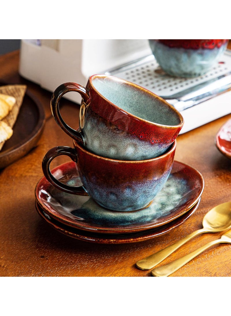 Qahwa Elegant coffee cup with saucer made of ceramic - Image 3