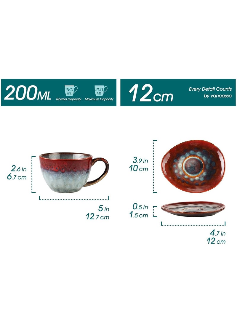 Qahwa Elegant coffee cup with saucer made of ceramic - Image 4