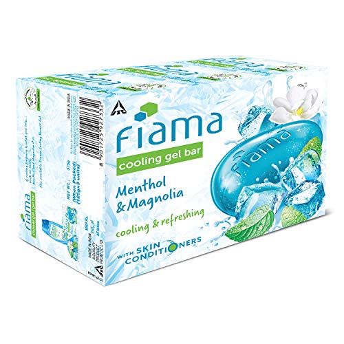 Fiama Cooling Gel Bar Menthol & Magnolia, 375g (125g - Pack of 3), with Skin Conditioners, feel 3° cooler, Soap for Women & Men, For All Skin Types - Image 4
