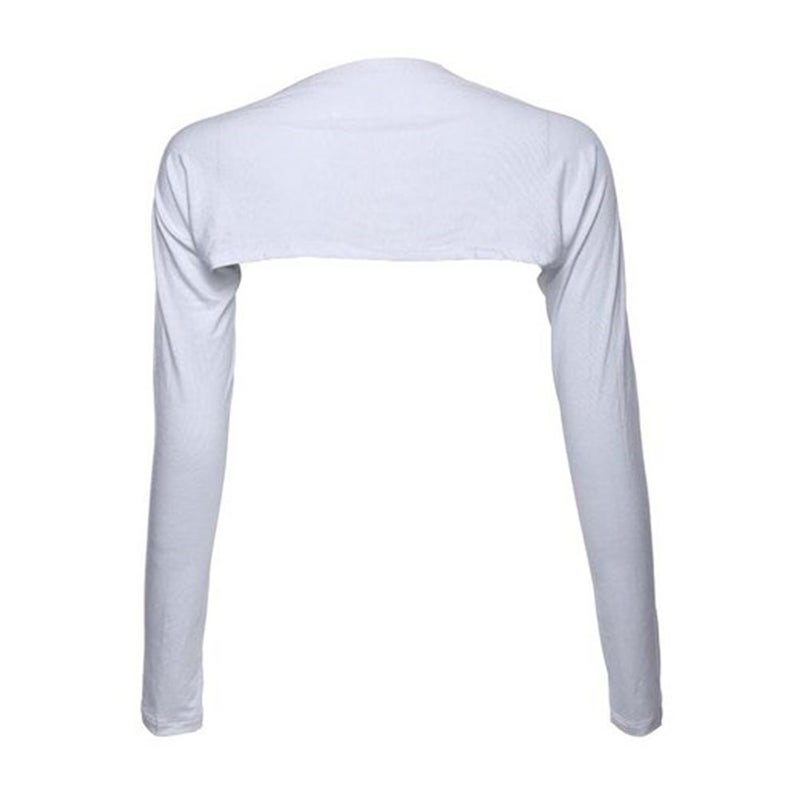 YEESAM Bolero Shrugs for Women Long Sleeve Arm Sleeves Hijab Accessories One Size (White) - Image 5