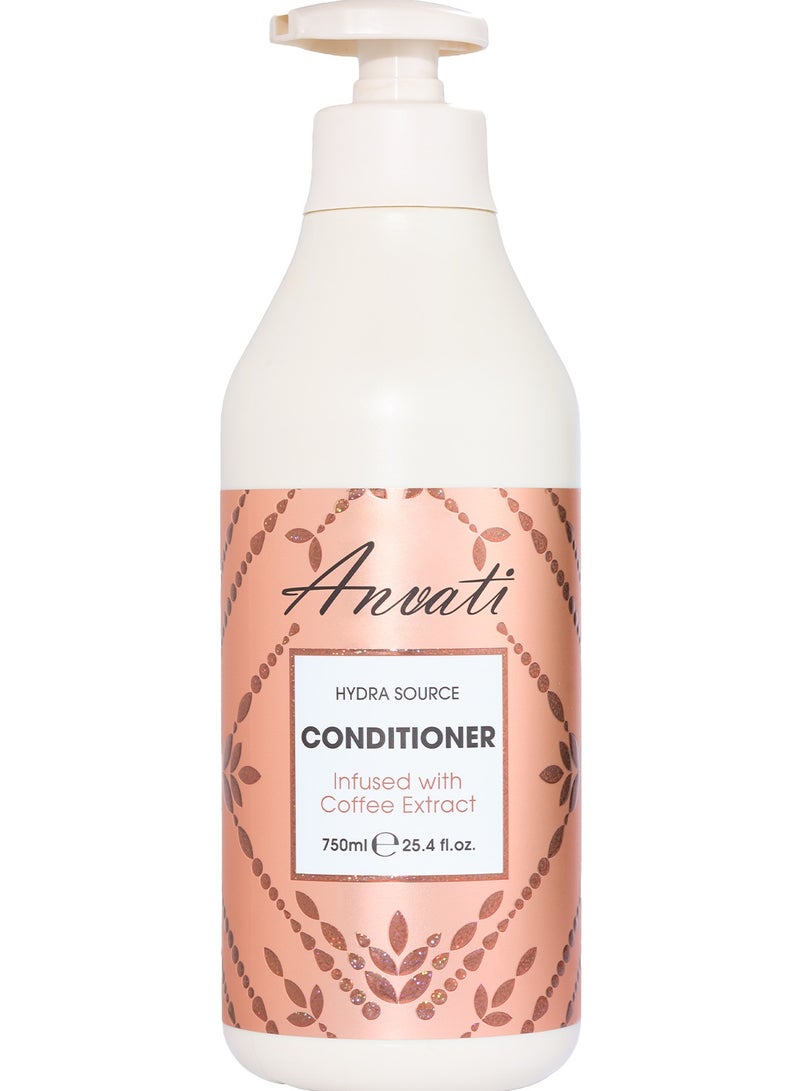 Anvati Hydra Source Coffee Conditioner for Dry, Frizzy, Curly, Damaged Hair– Caffeine-Infused Hair Repair Formula - Deep Moisture & Shine Hair Conditioner - 750ml - Image 1