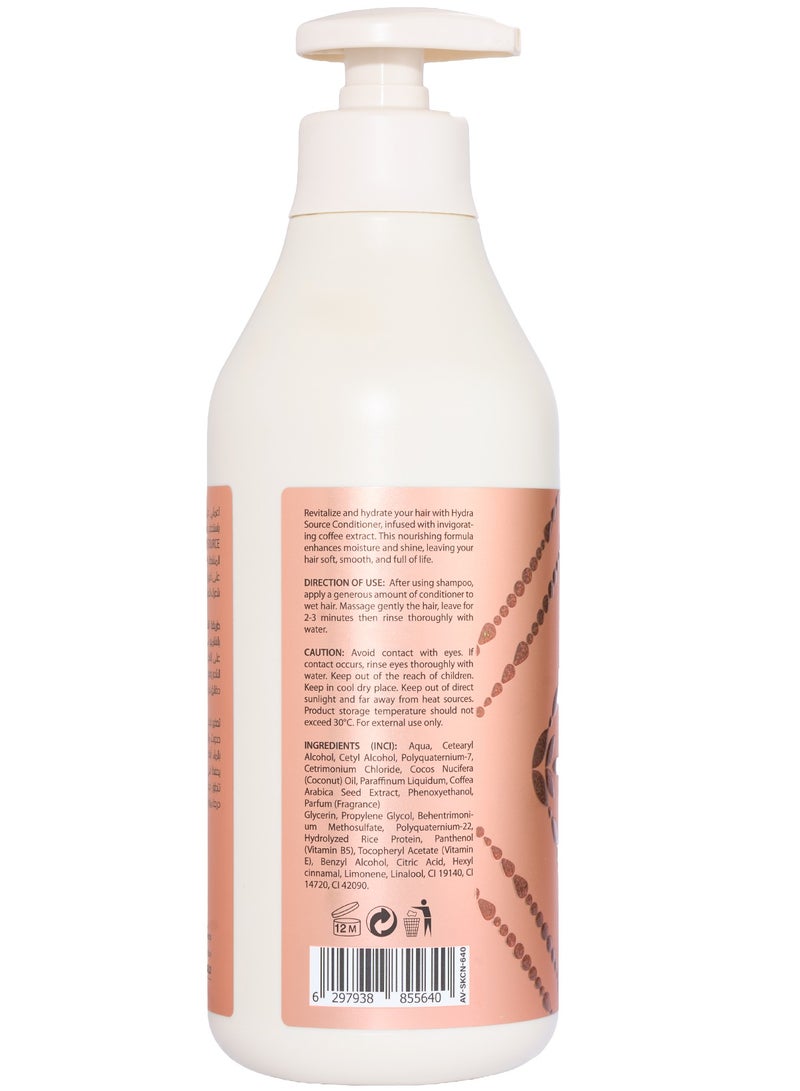 Anvati Hydra Source Coffee Conditioner for Dry, Frizzy, Curly, Damaged Hair– Caffeine-Infused Hair Repair Formula - Deep Moisture & Shine Hair Conditioner - 750ml - Image 3