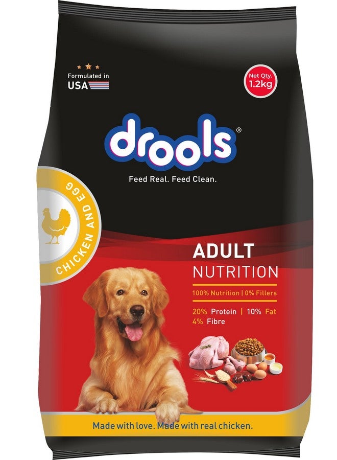 Drools Dry Dog Food Adult, Chicken and Egg Flavor 1.2Kg Pack - Image 1