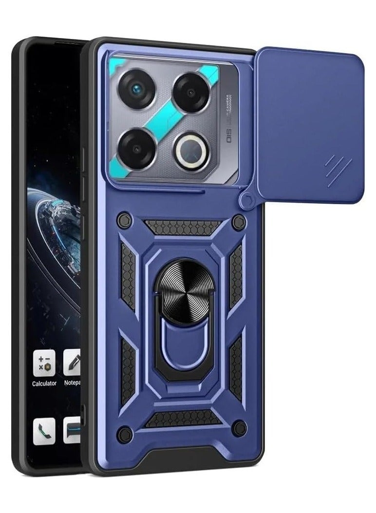 general Compatible with Infinix GT 20 Pro Case, Case with Slide Camera Cover Heavy Duty Shockproof Magnetic Ring Holder Kickstand Case for Infinix GT 20 Pro