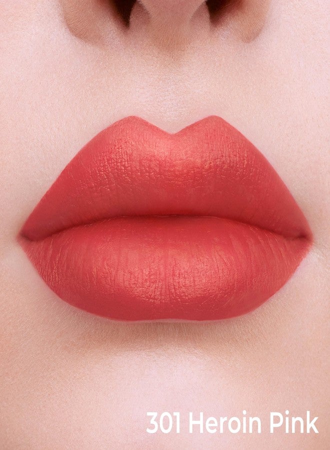 ANNA SUI Everlasting Rouge, Matte Finish Lipstick, Vibrant Color, No Smudging, Long-Lasting Wear, 301 Heroine Pink with Cheeky Charm, 0.24 oz - Image 2