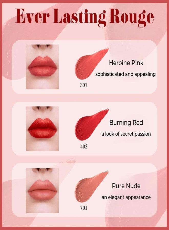 ANNA SUI Everlasting Rouge, Matte Finish Lipstick, Vibrant Color, No Smudging, Long-Lasting Wear, 301 Heroine Pink with Cheeky Charm, 0.24 oz - Image 4
