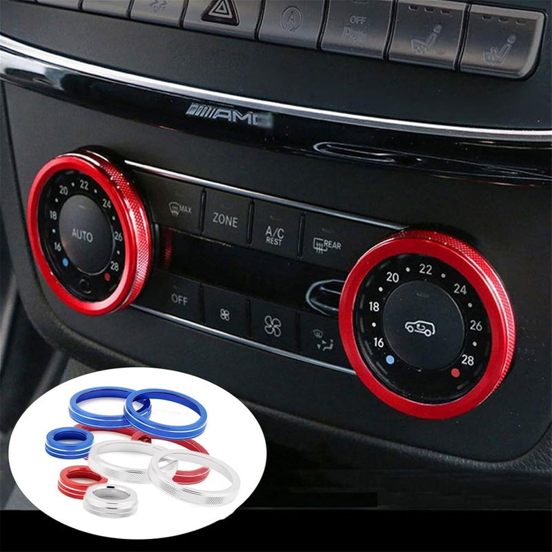 QASULER Car Air Conditioning Control Knob Cover Trim - Image 3