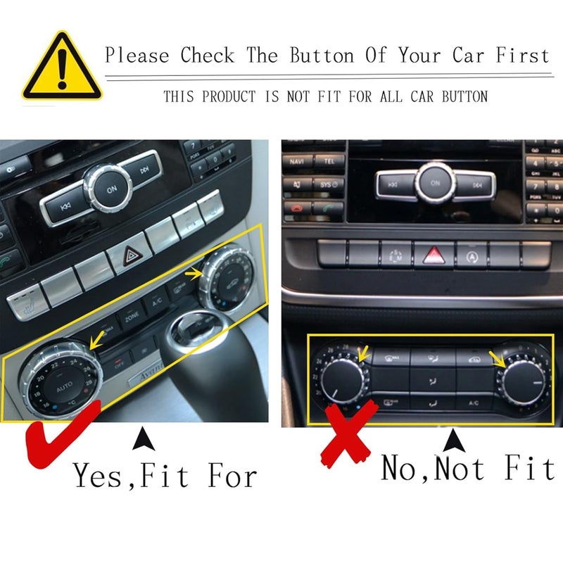 QASULER Car Air Conditioning Control Knob Cover Trim - Image 4