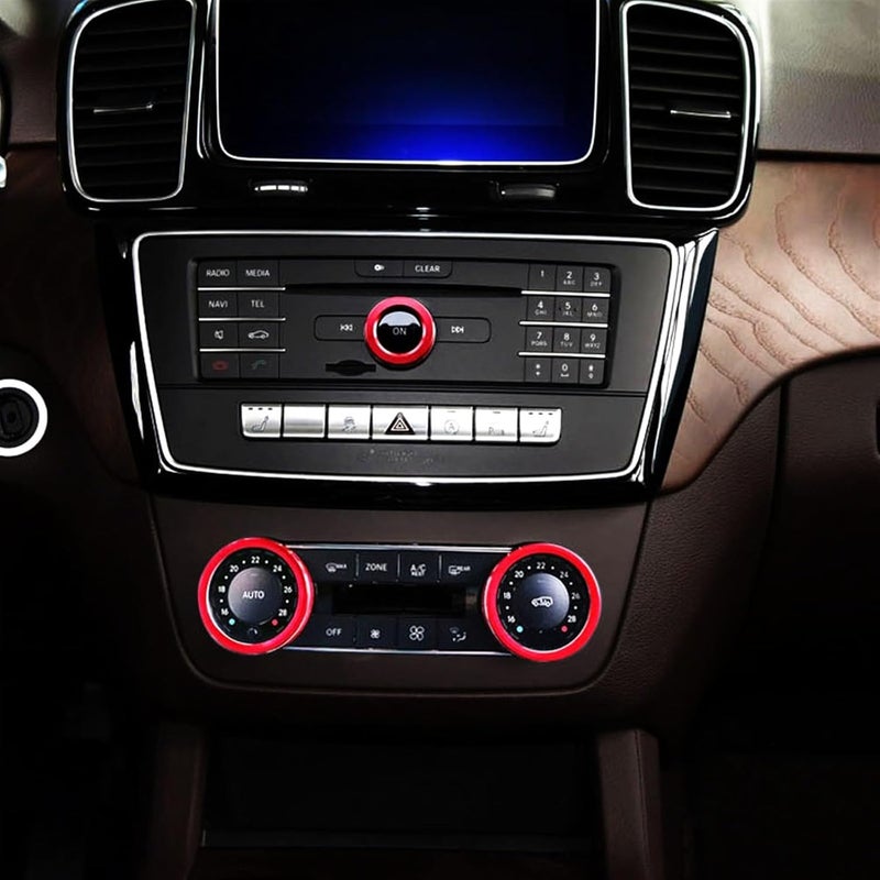 QASULER Car Air Conditioning Control Knob Cover Trim - Image 5